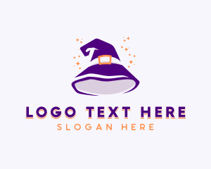 Witch - Wizard Sorcerer Hat logo design