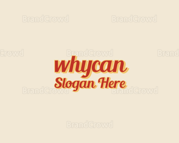 Retro Elegant Script Logo