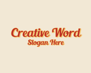 Word - Retro Elegant Script logo design