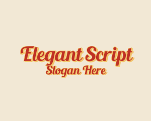 Retro Elegant Script logo design