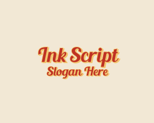 Retro Elegant Script logo design