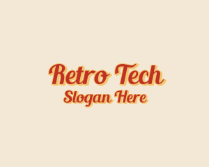 Retro Elegant Script logo design