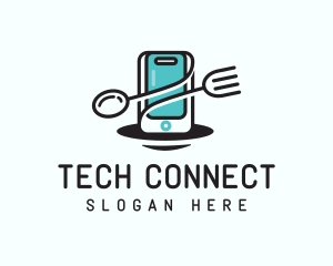 Cellphone - Food Delivery Dining App logo design