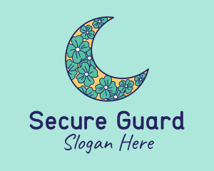 Scent - Floral Crescent Moon logo design