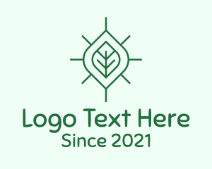 Monoline - Simple Organic Leaf logo design