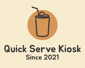 Kiosk - Milkshake Smoothie Drink logo design
