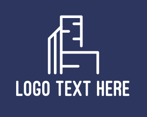 White - Modern Building Construction logo design