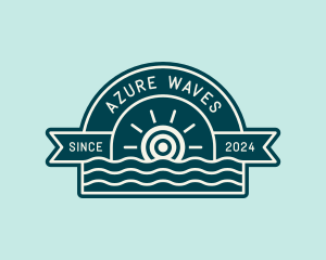 Sun Wave Beach logo design