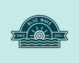Sun Wave Beach logo design