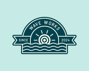 Sun Wave Beach logo design