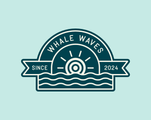 Sun Wave Beach logo design