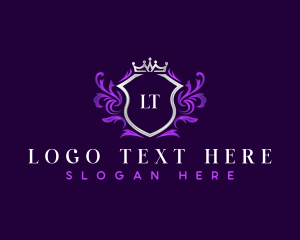 High End - Luxury Crown Shield logo design