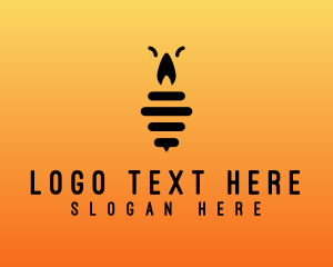 Black - Insect Bee Nest logo design