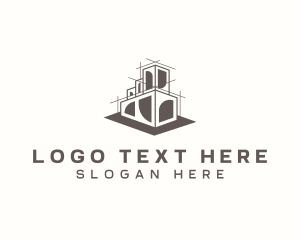 Construction - Building Architecture Plan logo design