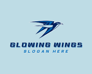 Falcon Courier Wings logo design