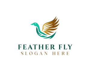 Wildlife Flying Duck logo design