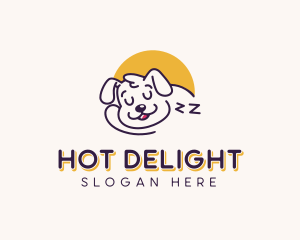 Sleeping Puppy Dog logo design