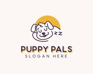 Sleeping Puppy Dog logo design