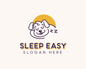 Sleeping Puppy Dog logo design