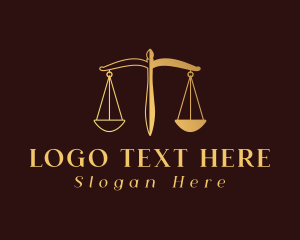 Gold - Gold Justice Scale logo design