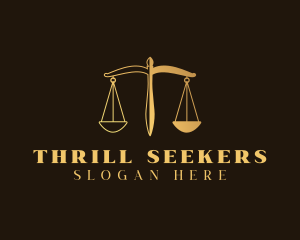 Justice Scale Law logo design