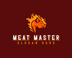 Flame Pork Barbecue  logo design