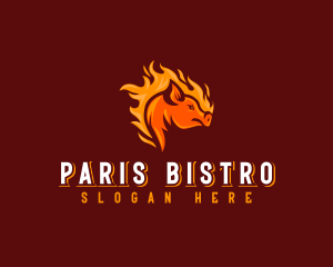 Flame Pork Barbecue  logo design