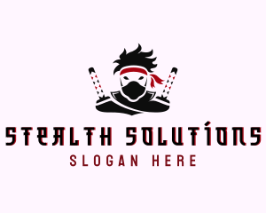 Stealth - Ninja Warrior Assassin logo design