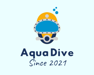 Diving - Scuba Diving Helmet logo design