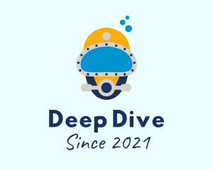 Scuba Diving Helmet  logo design
