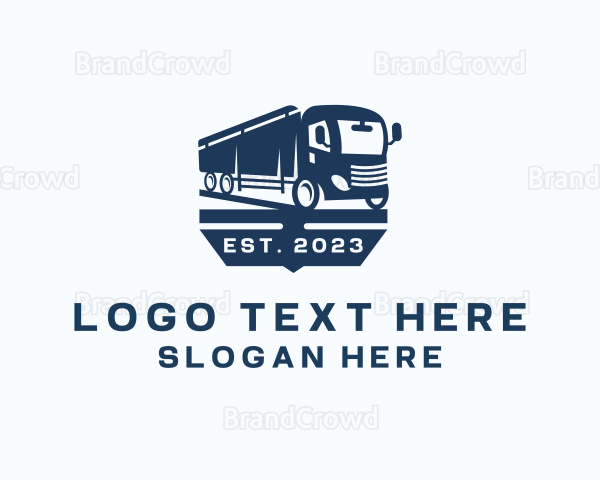 Trailer Truck Logistic Logo