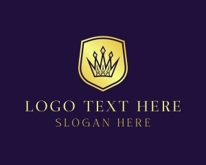 Protection - Royal Crown Shield logo design