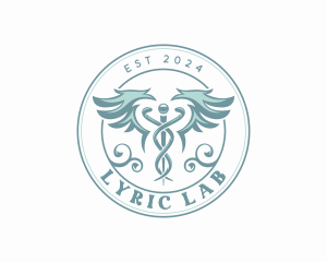 Wellness Caduceus Clinic logo design