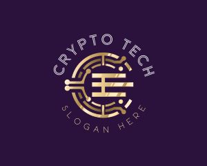 Cryptocurrency - Cryptocurrency Digital Circuit logo design