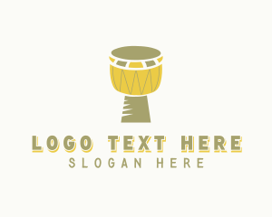 Percussion - African Drum Djembe logo design