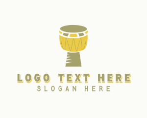 African Drum Djembe Logo