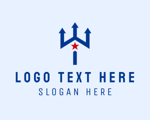 Ocean - Star Trident Arrows logo design