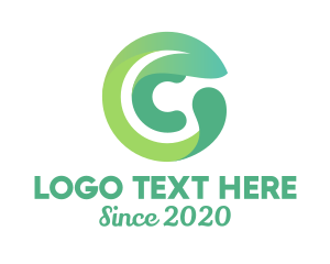 Biology - Green Eco Letter C logo design