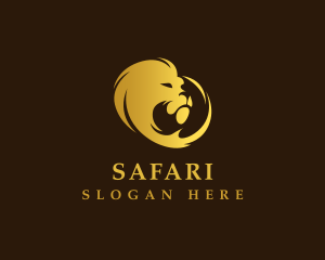 Safari Hunter Lion  logo design