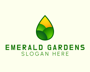 Natural Farming Droplet logo design