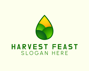 Natural Farming Droplet logo design