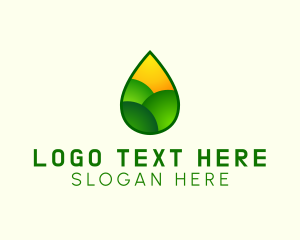 Organic Products - Natural Farming Droplet logo design