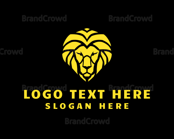 Wild Lion Animal Logo