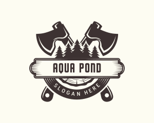 Forest Axe Woodwork logo design