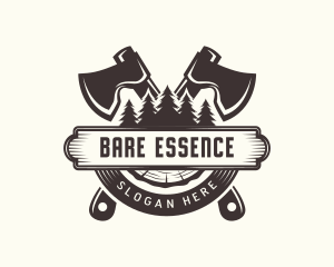 Forest Axe Woodwork logo design