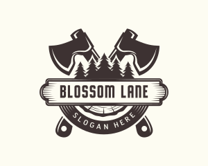 Forest Axe Woodwork logo design