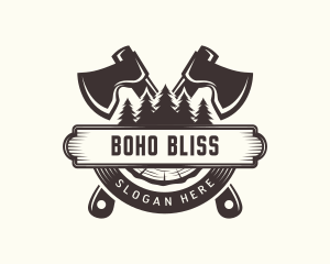 Forest Axe Woodwork logo design