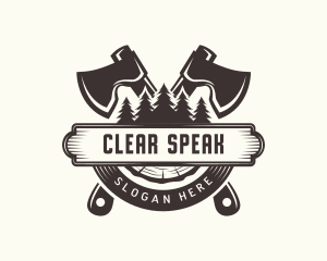 Forest Axe Woodwork logo design