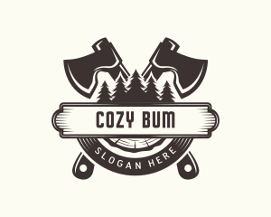 Forest Axe Woodwork logo design