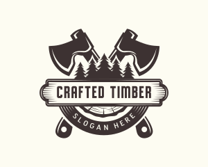 Woodwork - Forest Axe Woodwork logo design